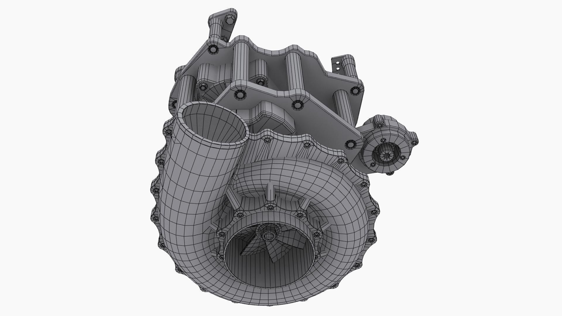 HARTS 140mm Billet Charger Low-poly 3D model_11