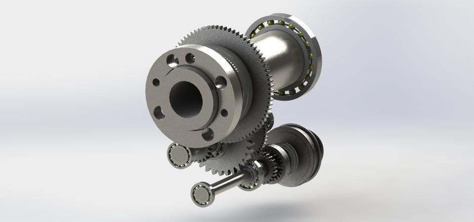Simple CNC gearbox Free 3D model_3