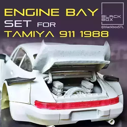 Engine Bay set to Tamiya 1988 Porsche Turbo 1-24th 3D print model