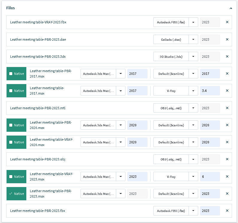 Leather meeting table 3D model_15