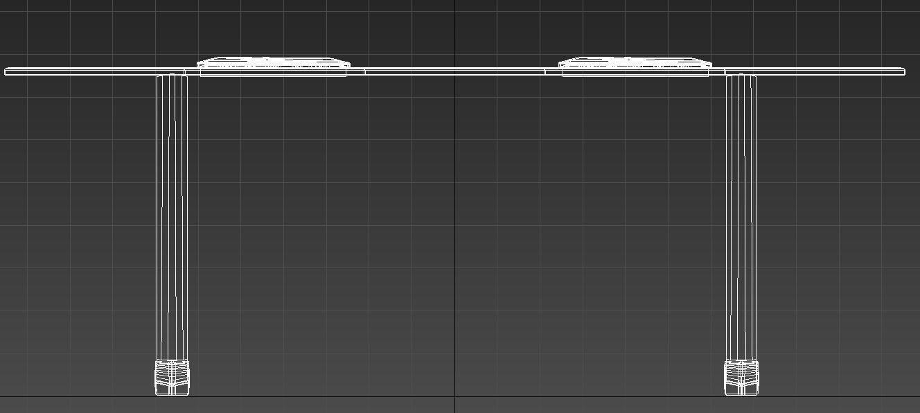 Leather meeting table 3D model_12