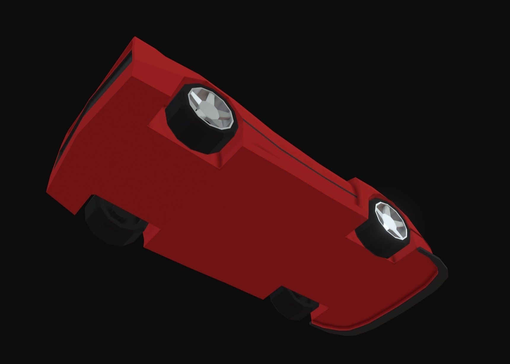 F40 Race Car Low Poly Low-poly 3D model_4