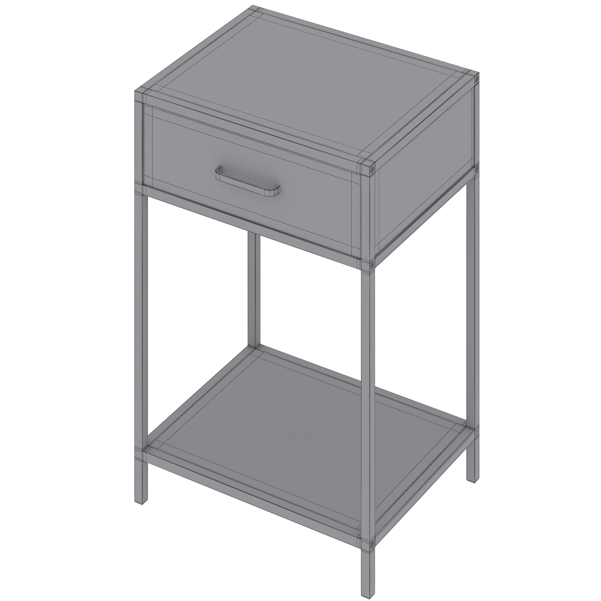 Bedside table Seaford by Actona 3D model_5