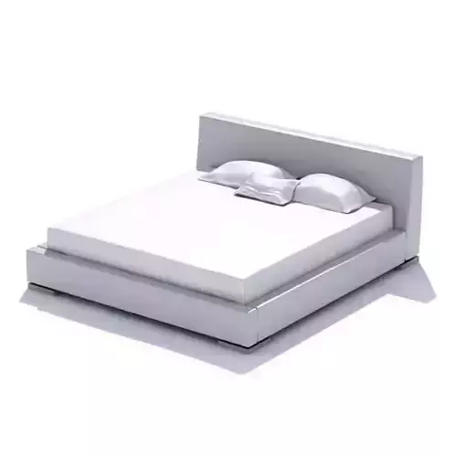 White Bed With Pillow