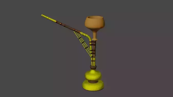 Hookah pipe with wooden handle