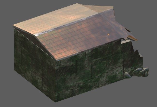 hangar building with roof Free low-poly 3D model_3