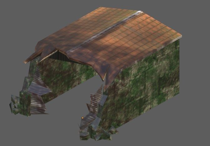 hangar building with roof Free low-poly 3D model_2