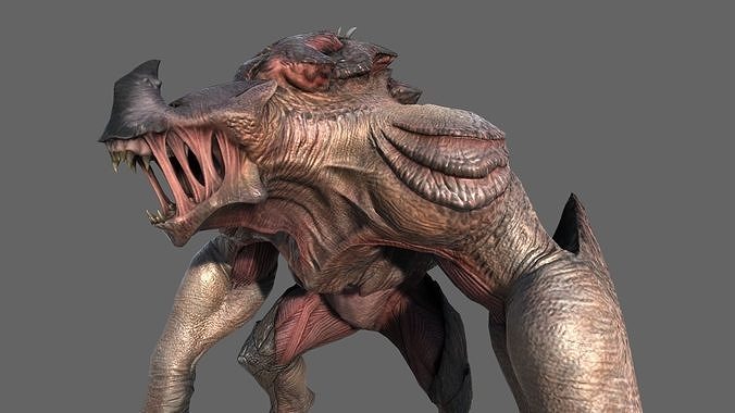 Alien Beast Low-poly 3D model