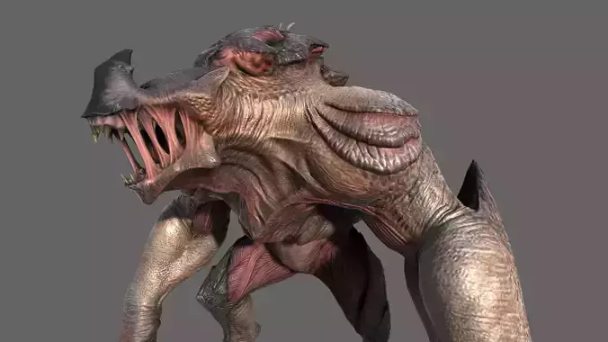 Alien Beast Low-poly 3D model