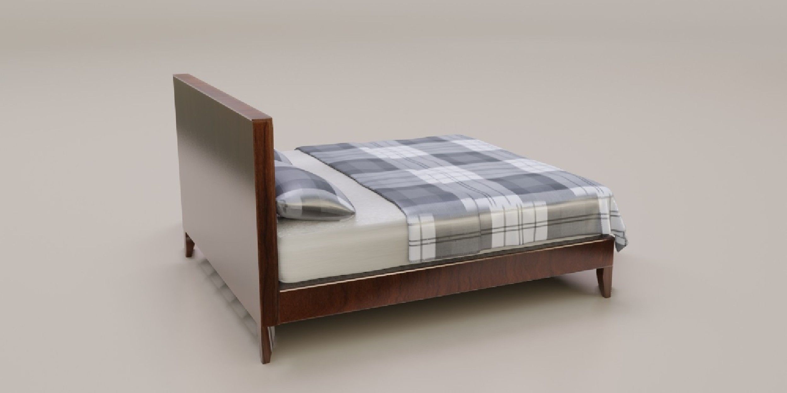 Bed 01 model in Blender 3D model_4