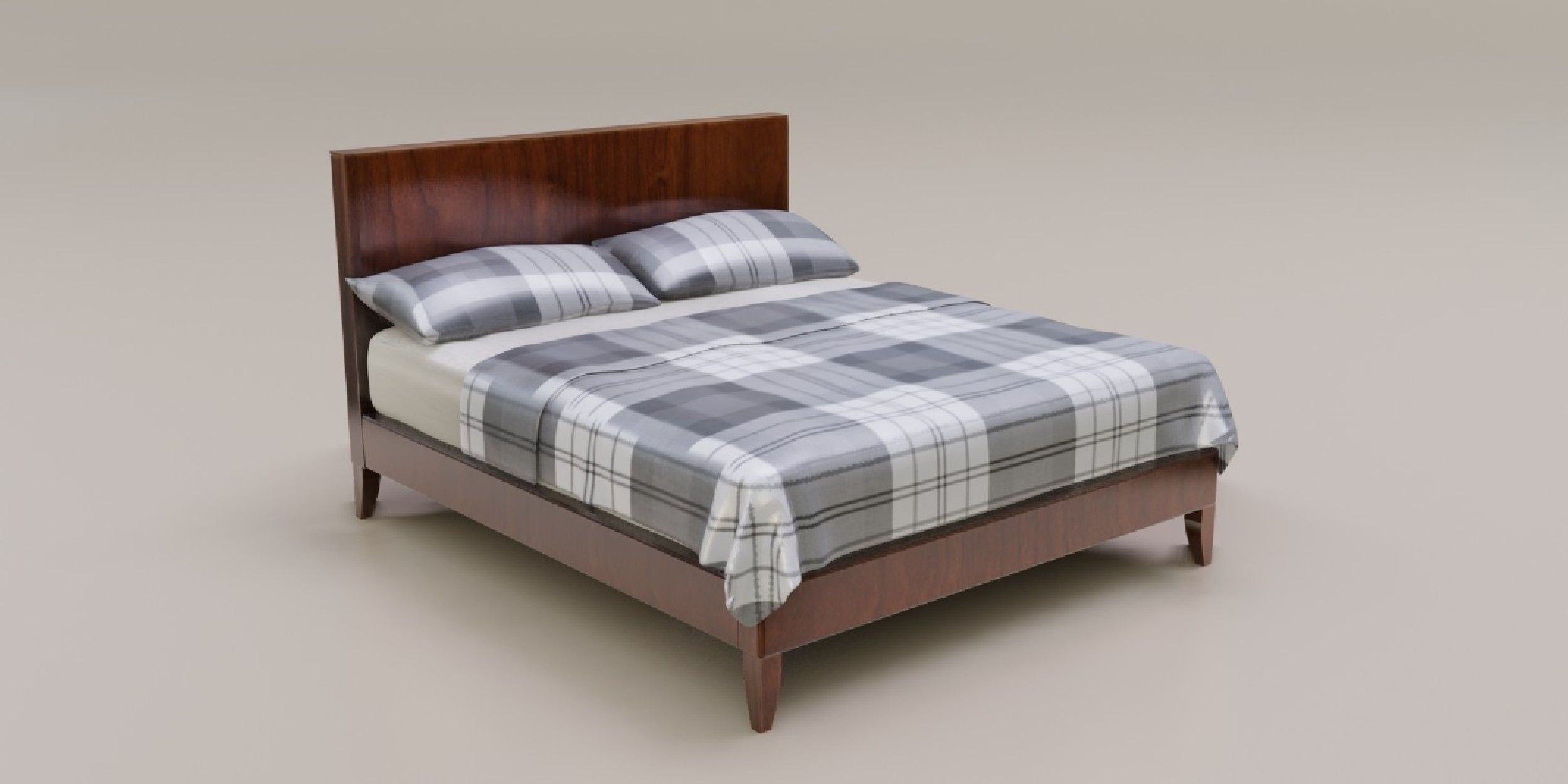 Bed 01 model in Blender 3D model_6