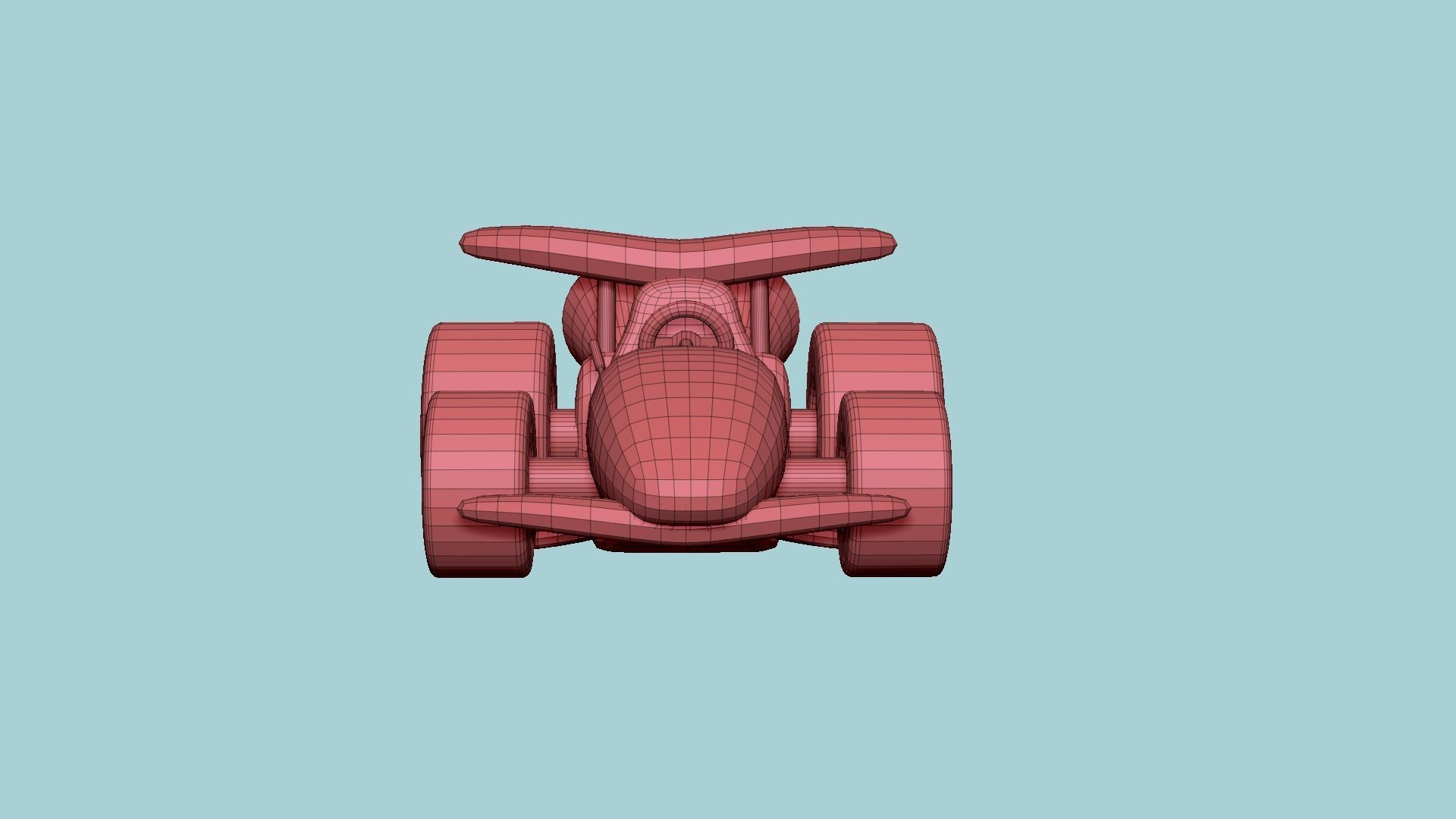 Cartoon Kart A06 Yellow - Vehicle Racing Design Low-poly 3D model_15