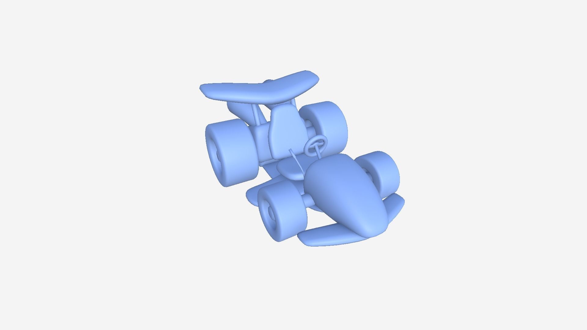 Cartoon Kart A06 Yellow - Vehicle Racing Design Low-poly 3D model_7