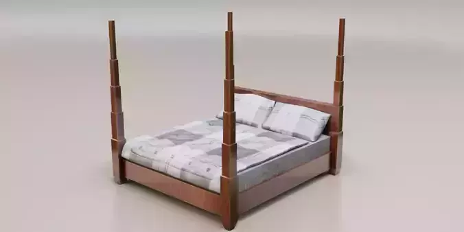 Bed 02 model in Blender