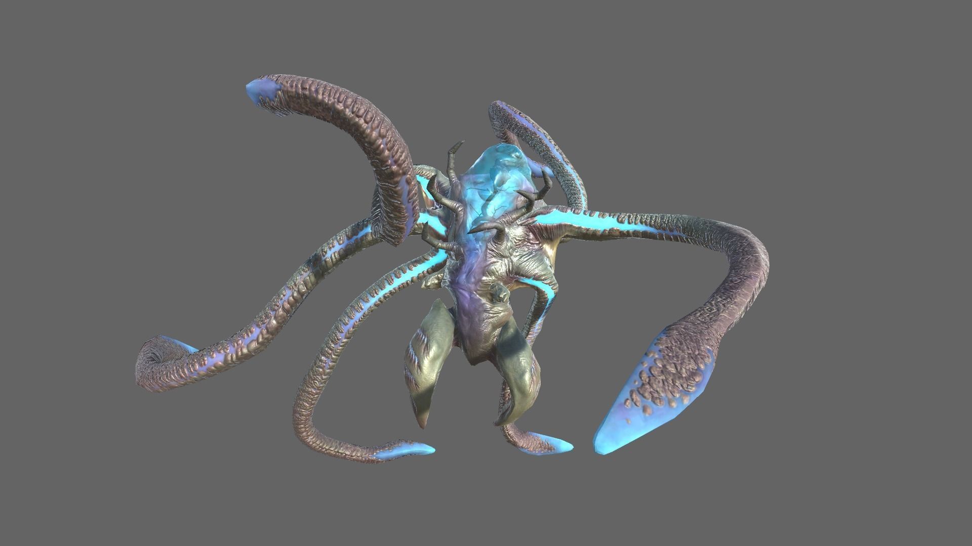 Alien Blackout Low-poly 3D model_1