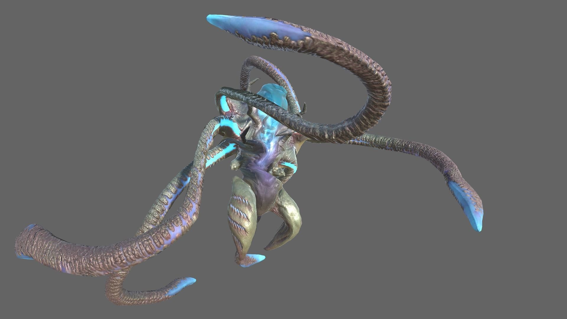 Alien Blackout Low-poly 3D model_9