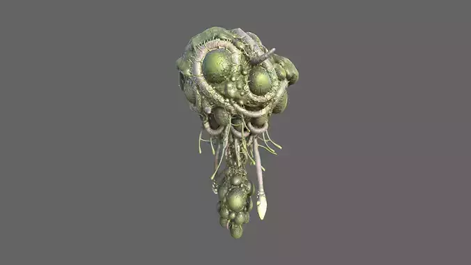 Alien Brain Low-poly 3D model