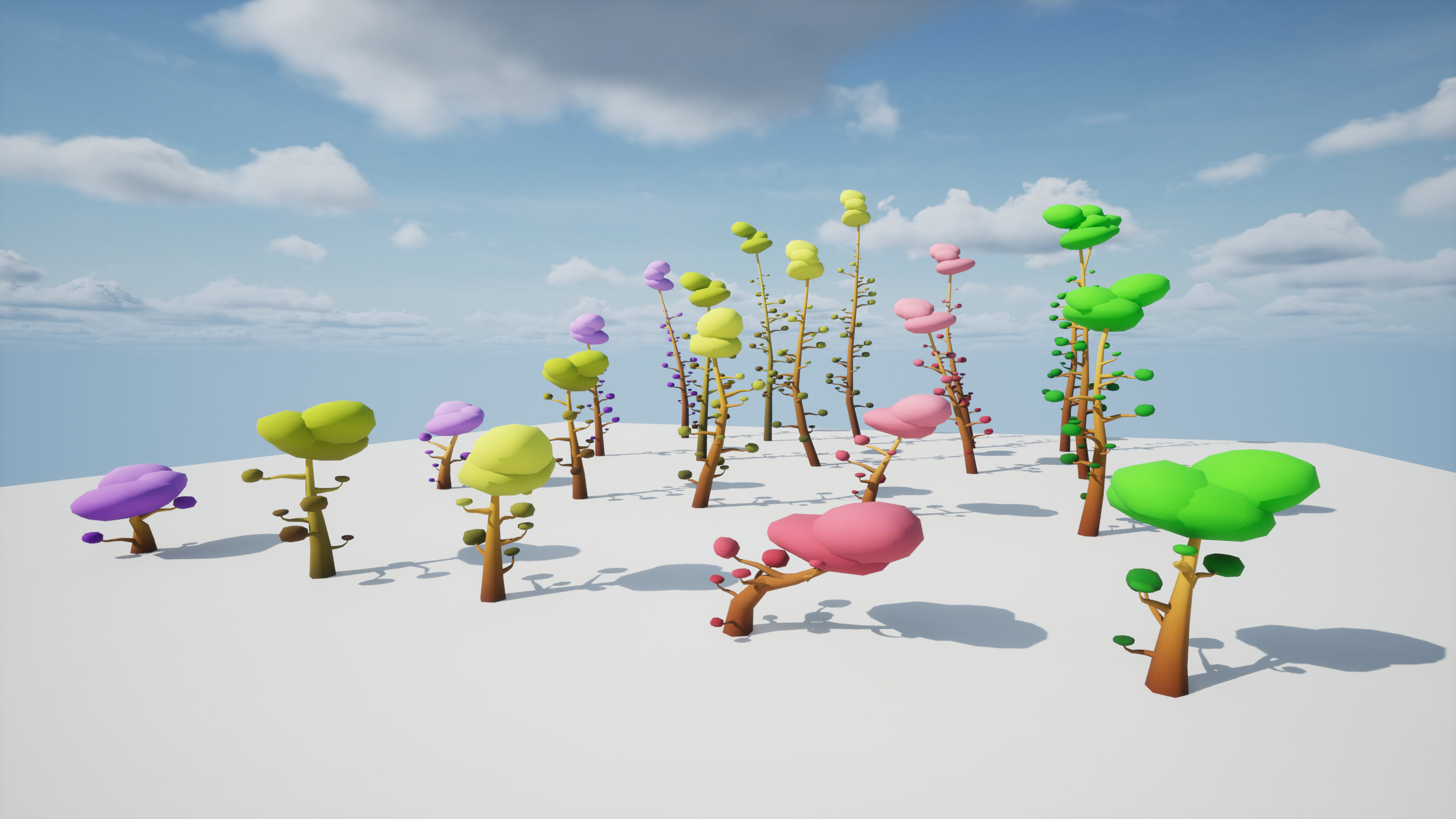 Trees Pack 01 Low-poly 3D model_7