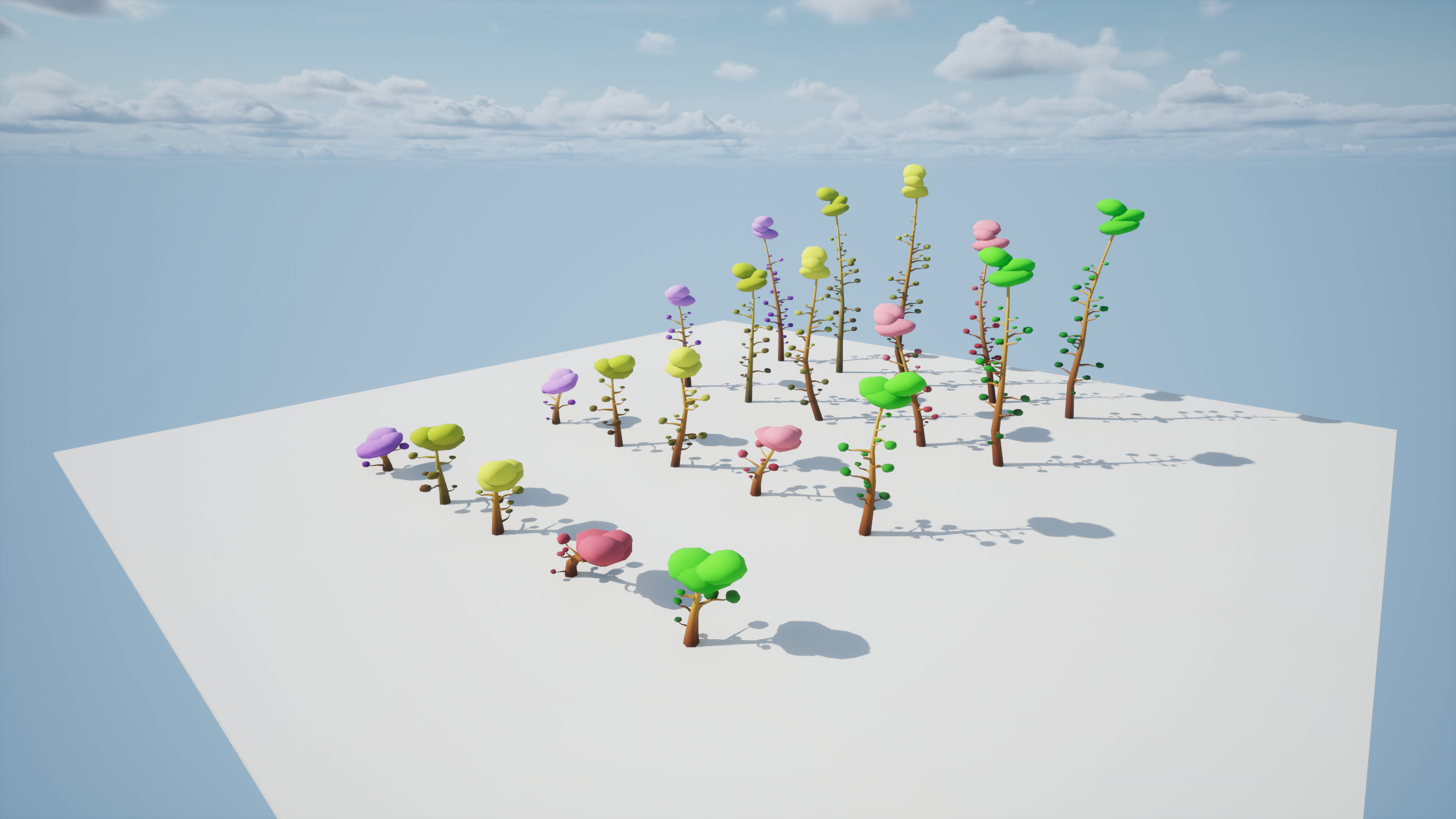 Trees Pack 01 Low-poly 3D model_1