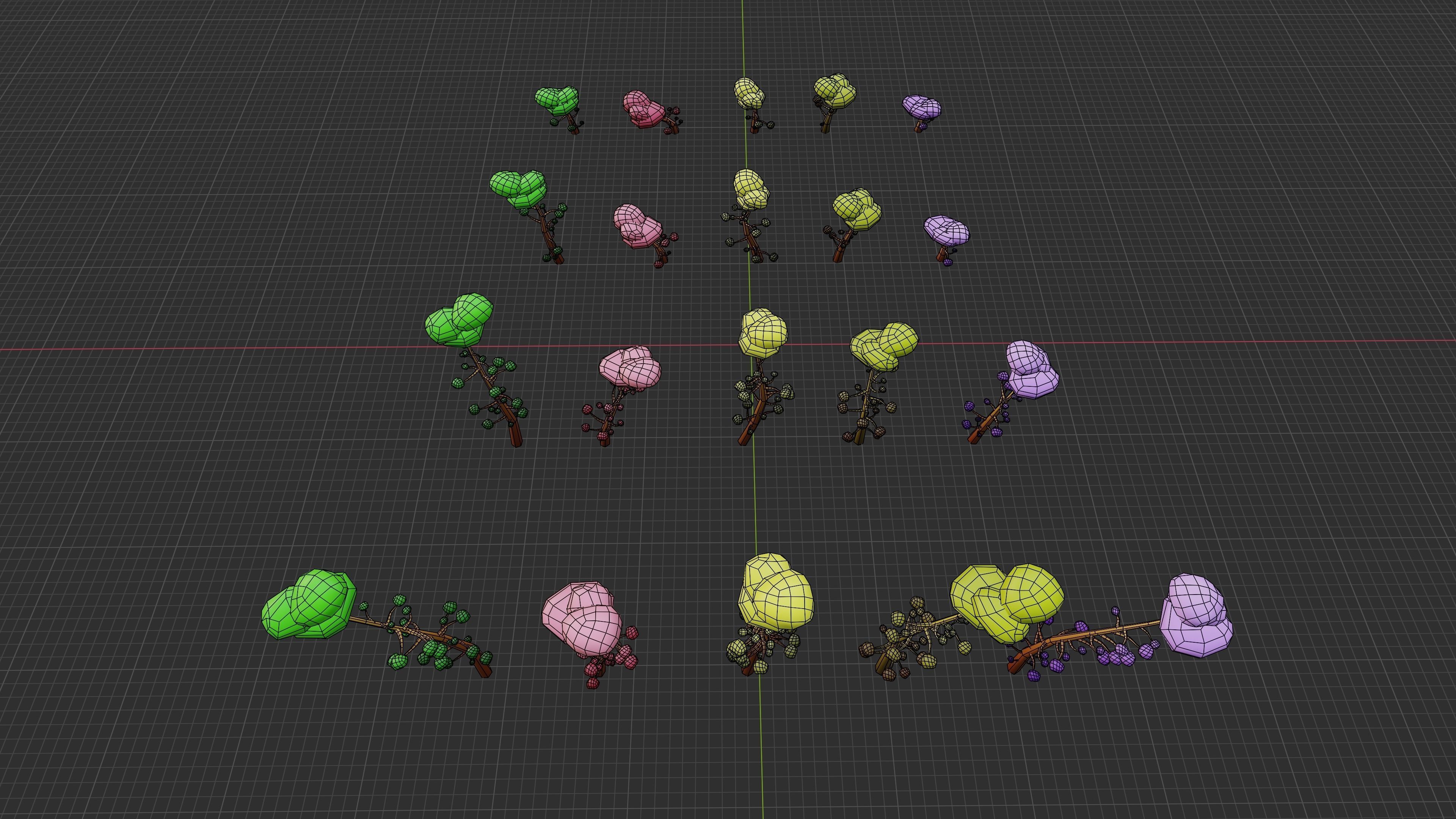 Trees Pack 01 Low-poly 3D model_19