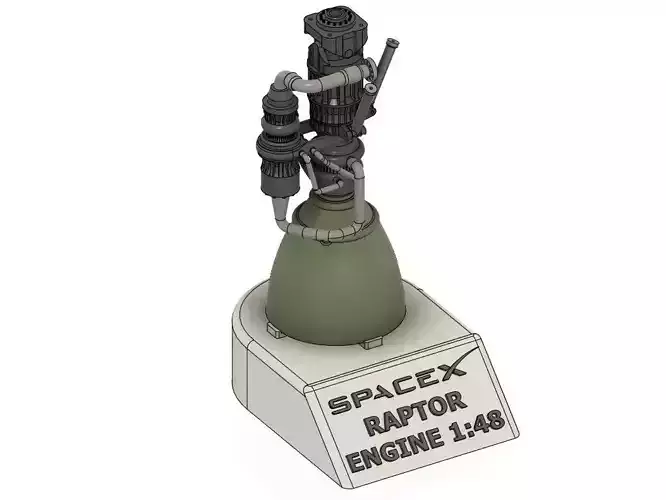 RAPTOR ATMOSPHERIC ENGINE SPACEX 3D print model