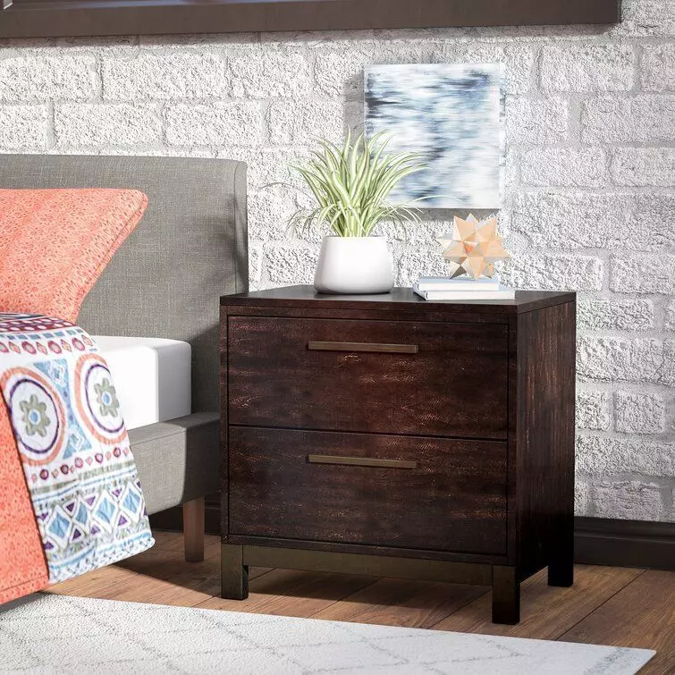 Talbotton Drawer Nightstand in Rustic Tobacco-Dark Bronze Free 3D model
