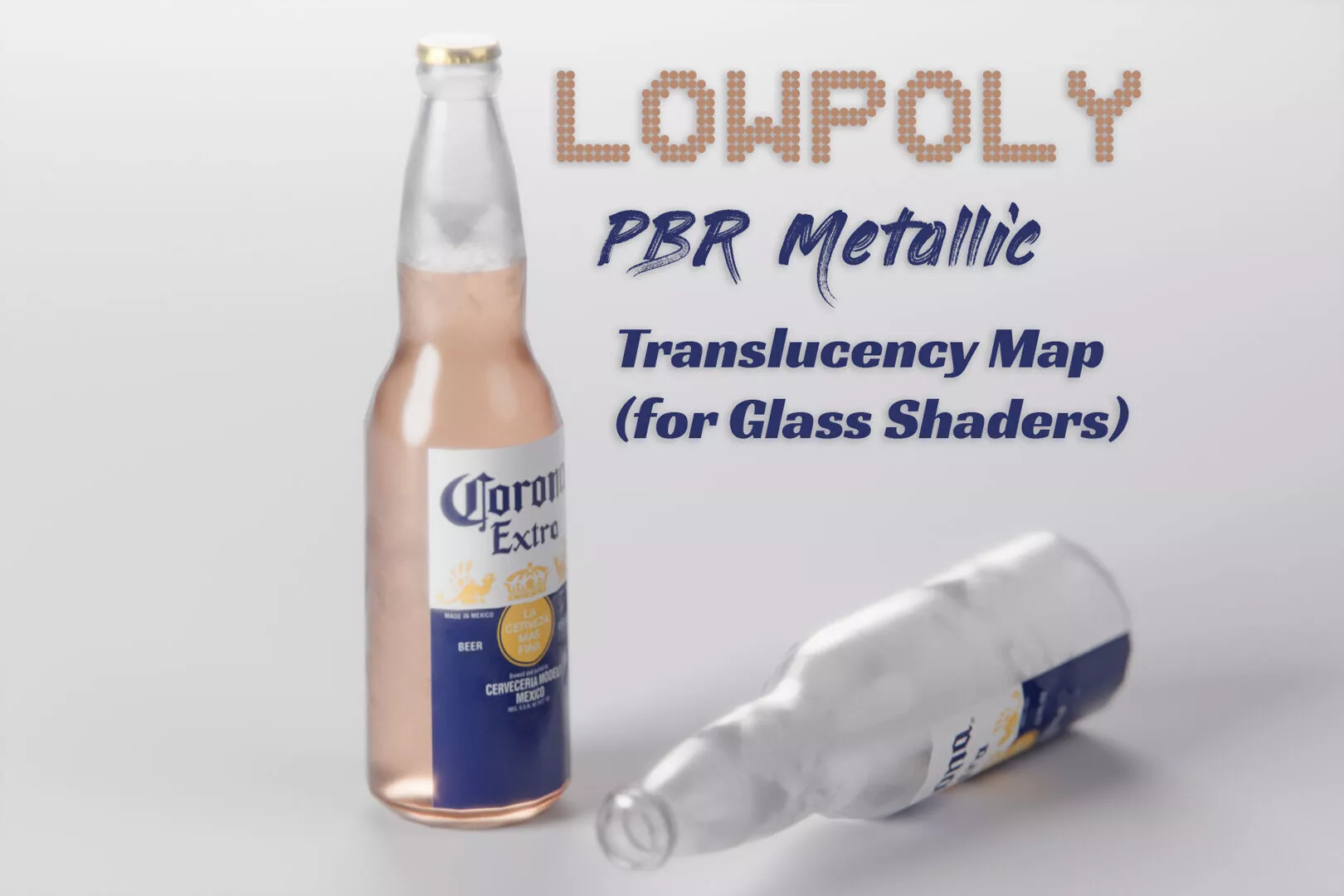 Corona Beer Free low-poly 3D model