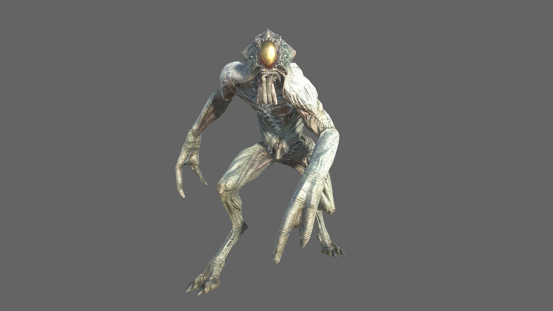 Alien Light Soldier 1 Low-poly 3D model_1