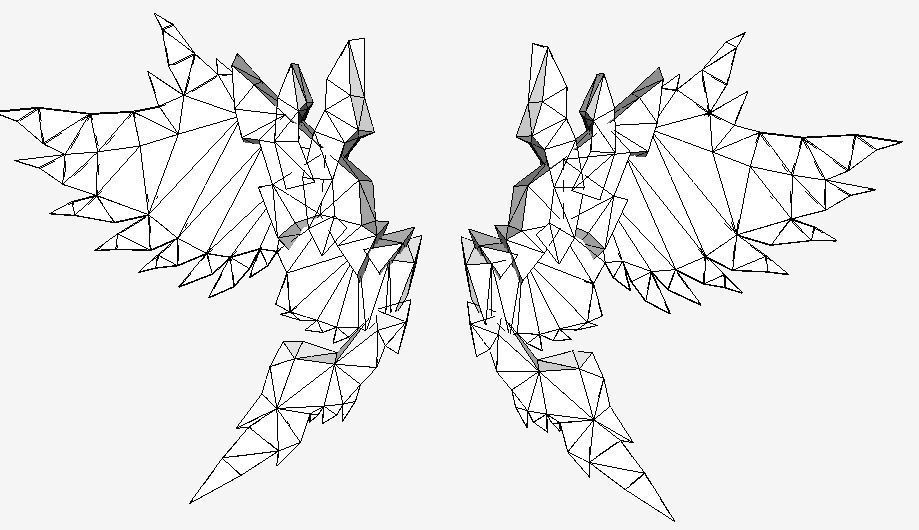 Golden Angel Wing 3D model_13