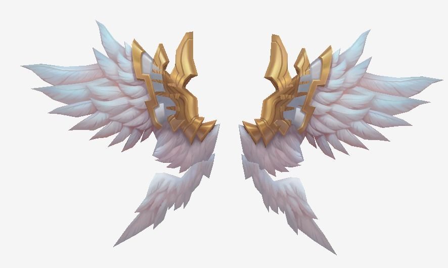Golden Angel Wing 3D model_11