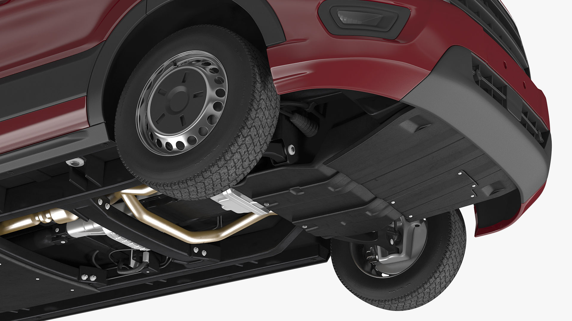 Passenger Van Rigged 3D model_18