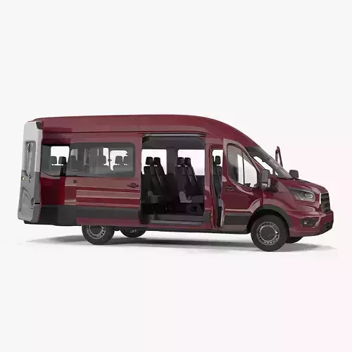 Passenger Van Rigged 3D model