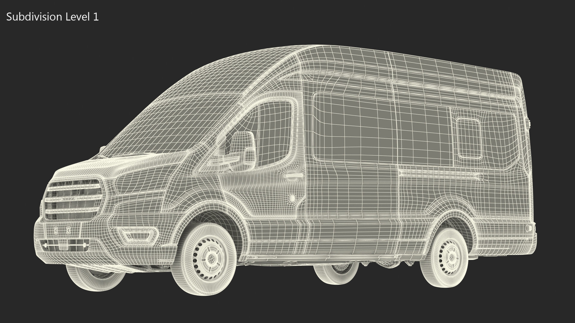 Passenger Van Rigged 3D model_20
