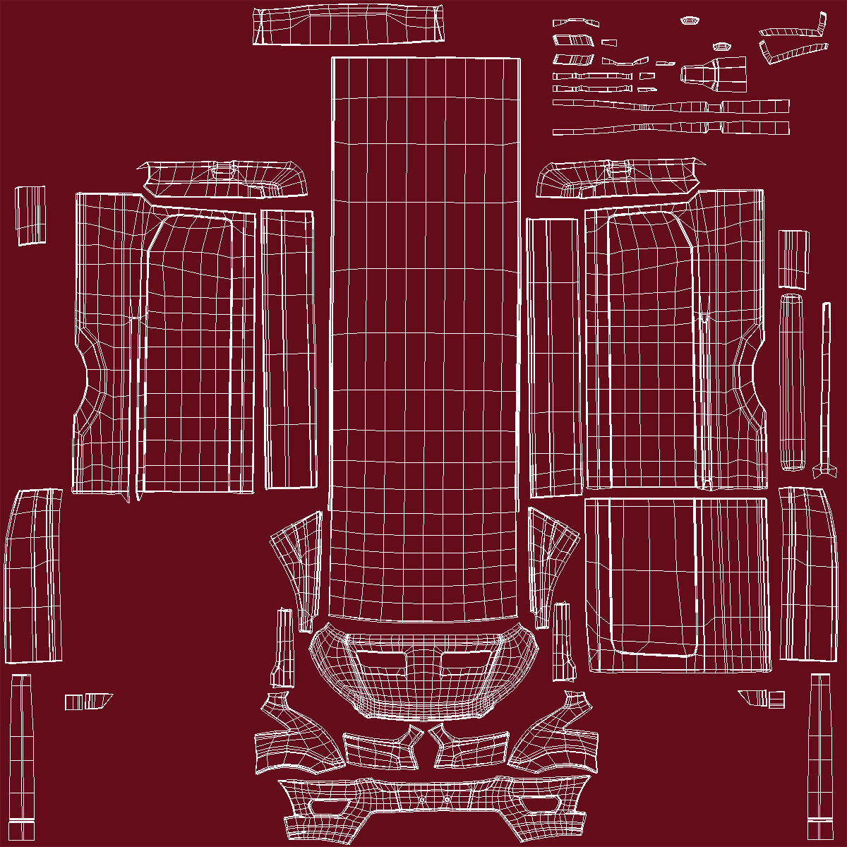 Passenger Van Rigged 3D model_21