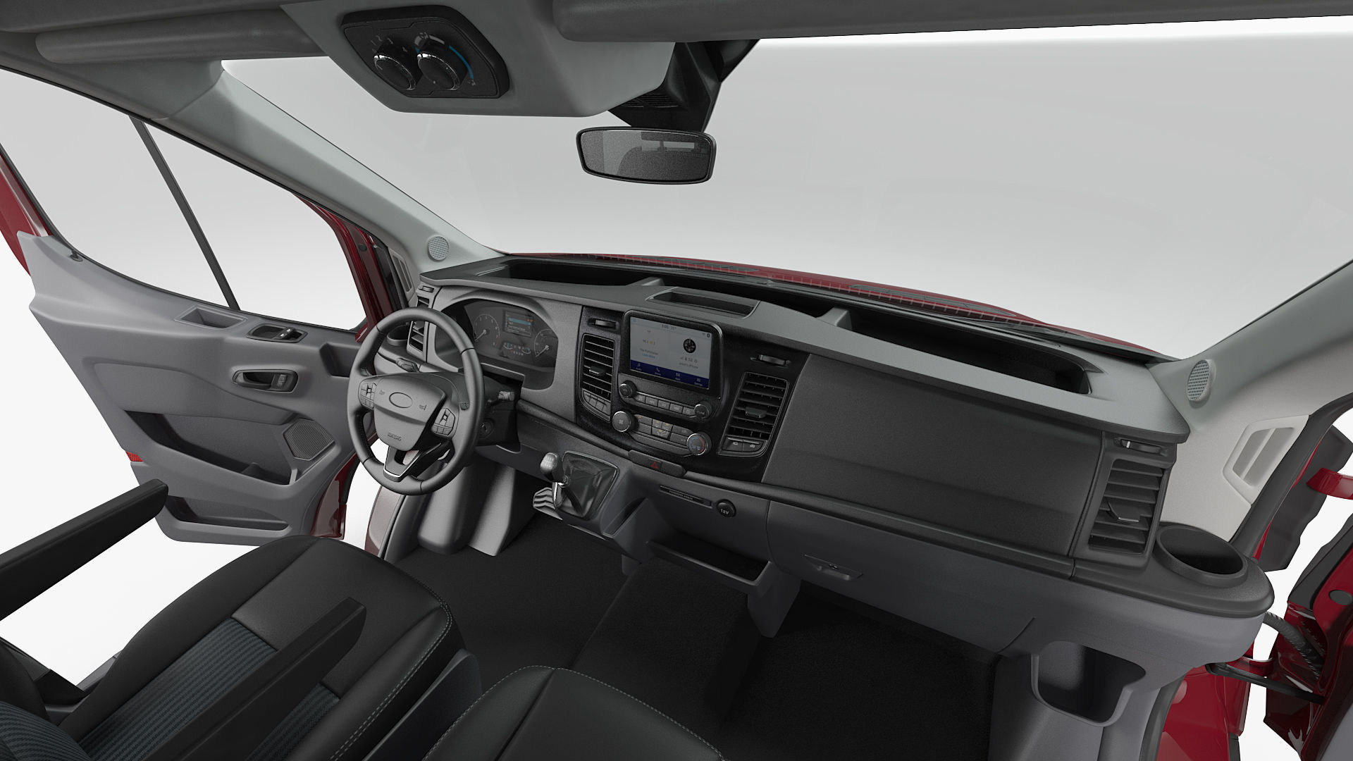 Passenger Van Rigged 3D model_12