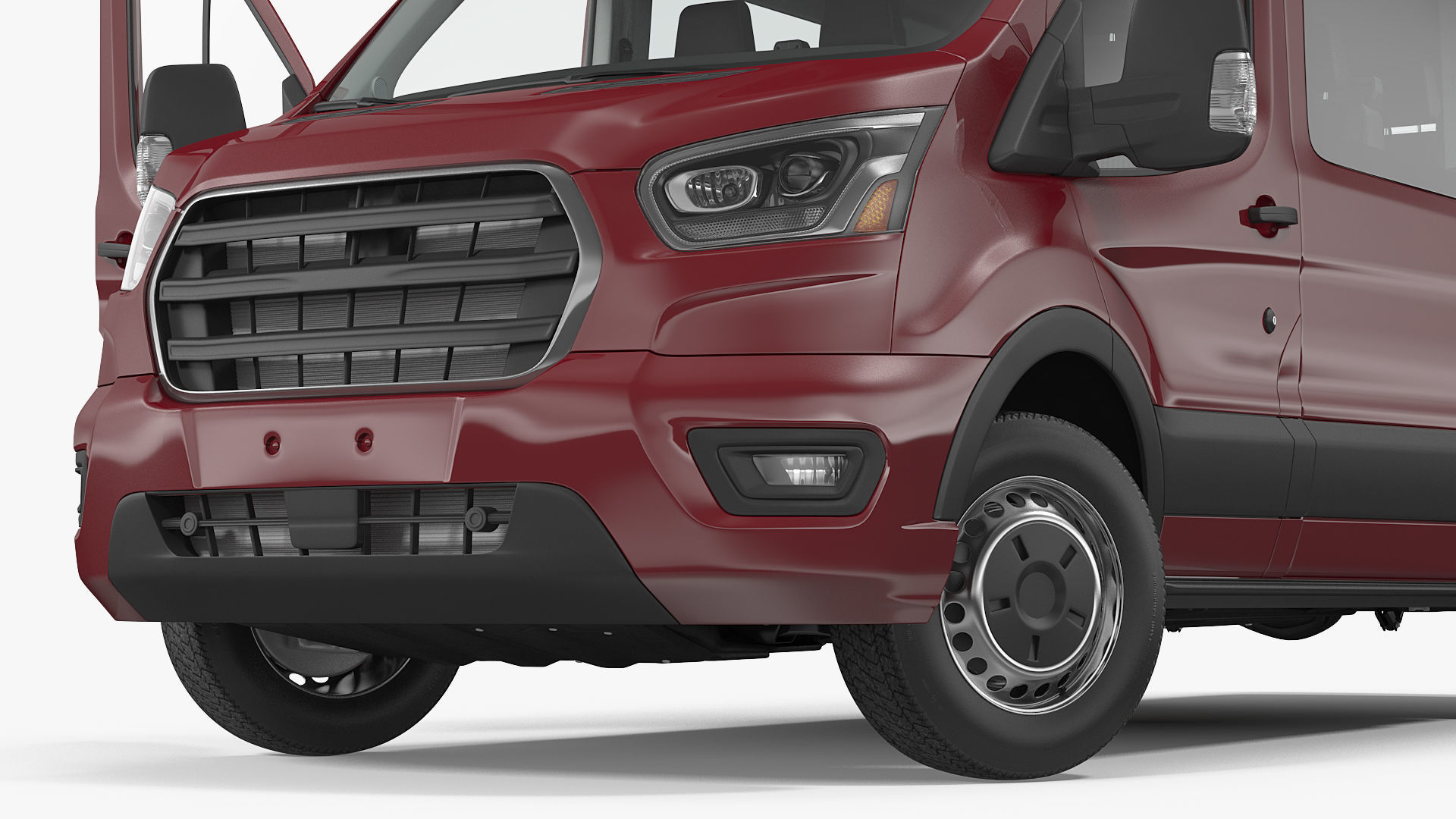 Passenger Van Rigged 3D model_9