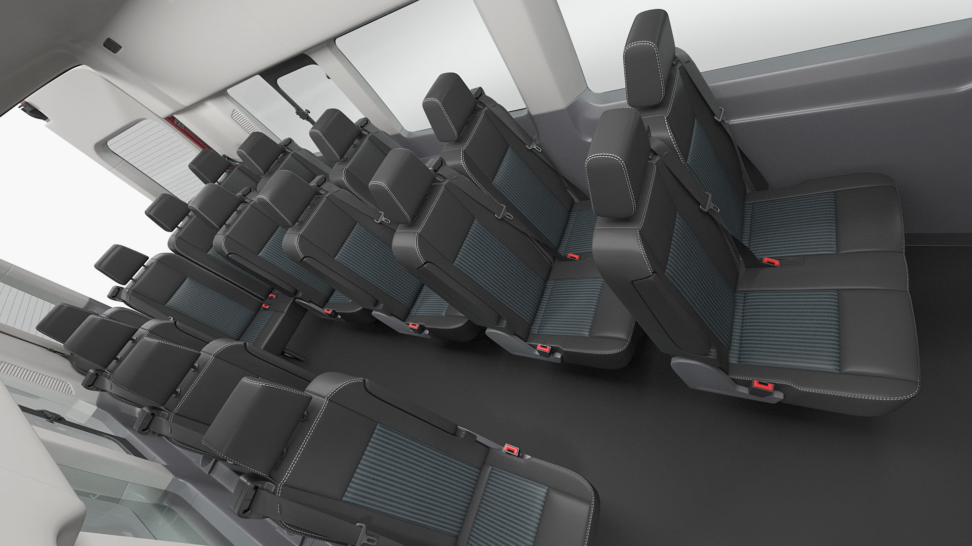 Passenger Van Rigged 3D model_13