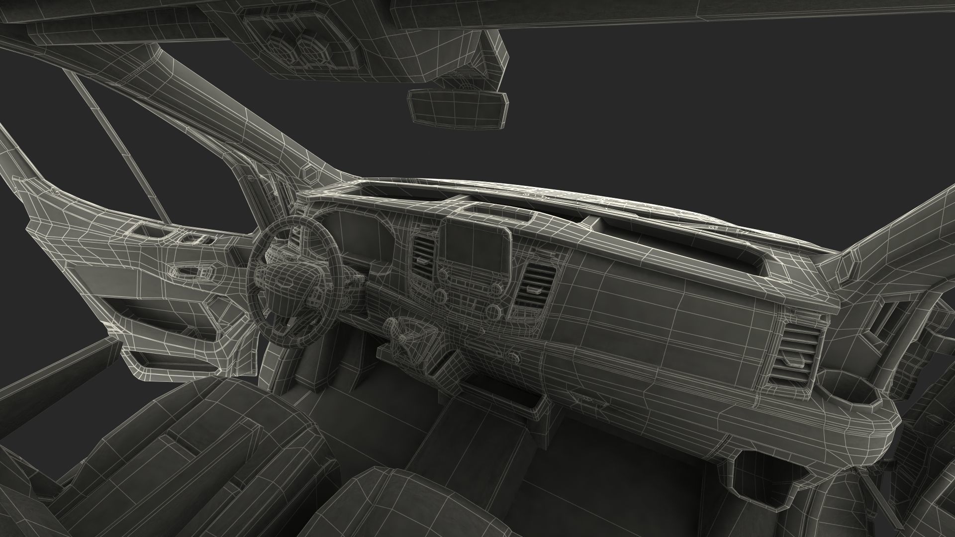Passenger Van Rigged 3D model_27