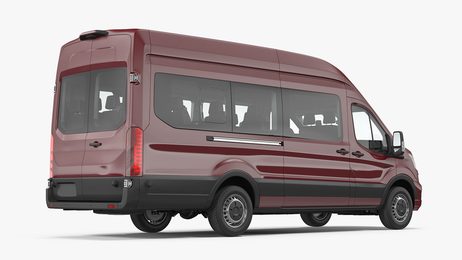 Passenger Van Rigged 3D model_6
