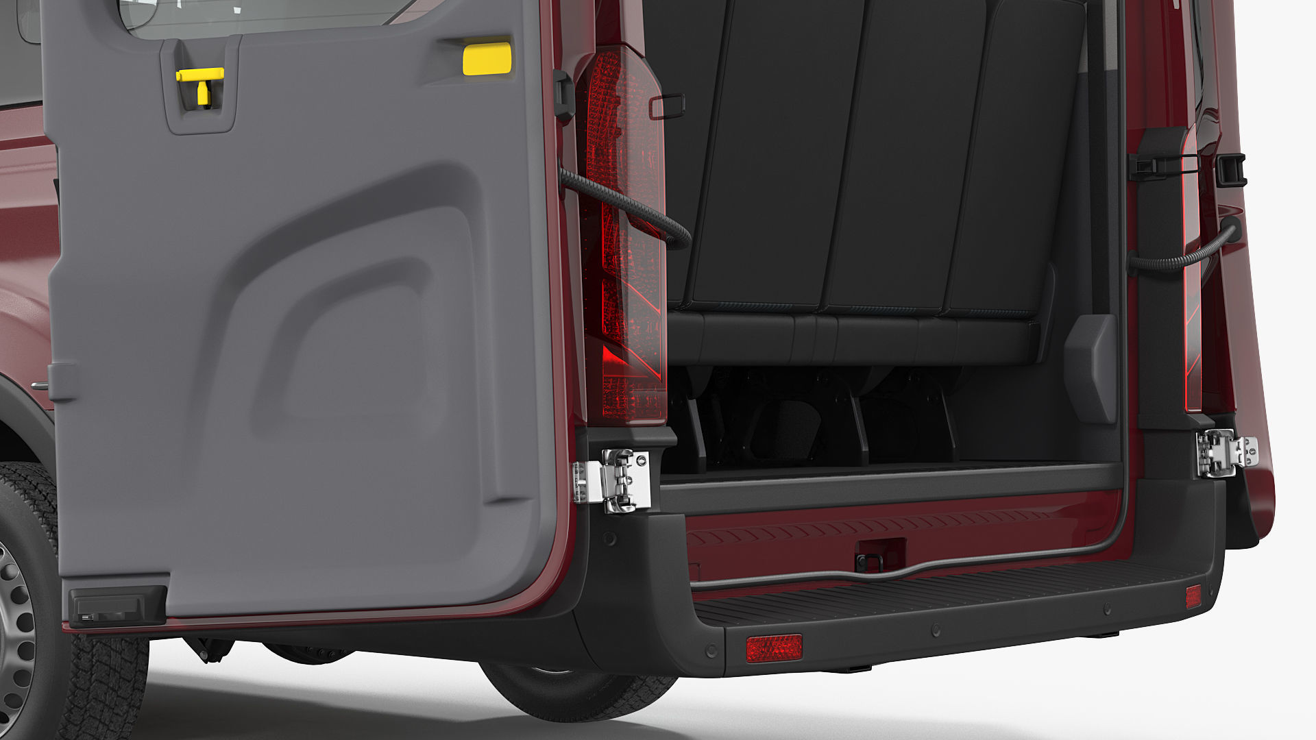 Passenger Van Rigged 3D model_15