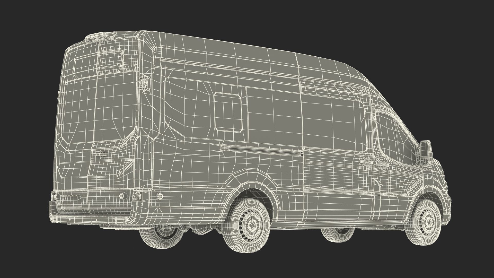 Passenger Van Rigged 3D model_24