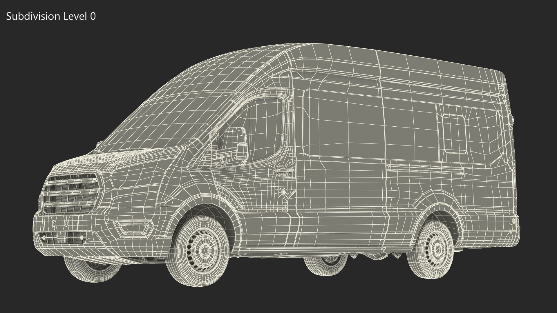 Passenger Van Rigged 3D model_19
