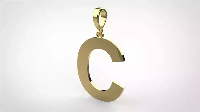 pendant alphabet arial C medium