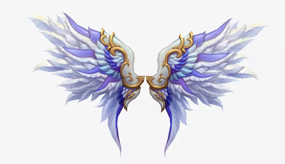 Futuristic Wing Low-poly 3D model_0