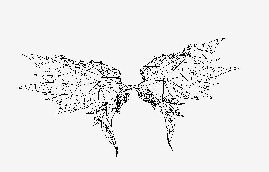 Futuristic Wing Low-poly 3D model_12