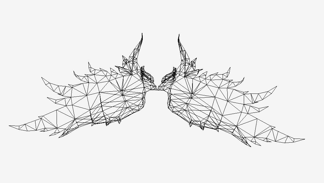 Futuristic Wing Low-poly 3D model_13