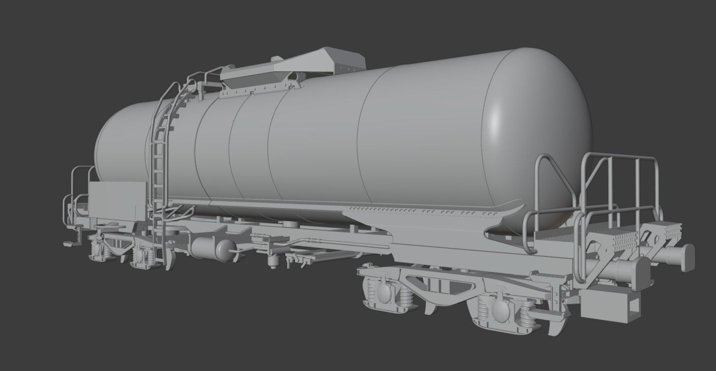 H0 1-87 scale Zagns 54 tank car 3D print model_8