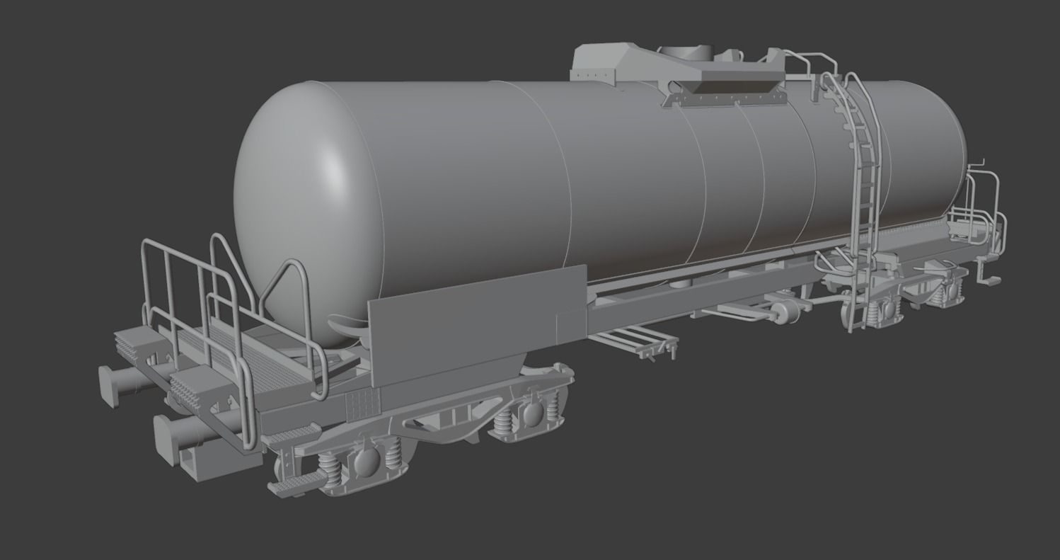 H0 1-87 scale Zagns 54 tank car 3D print model_7