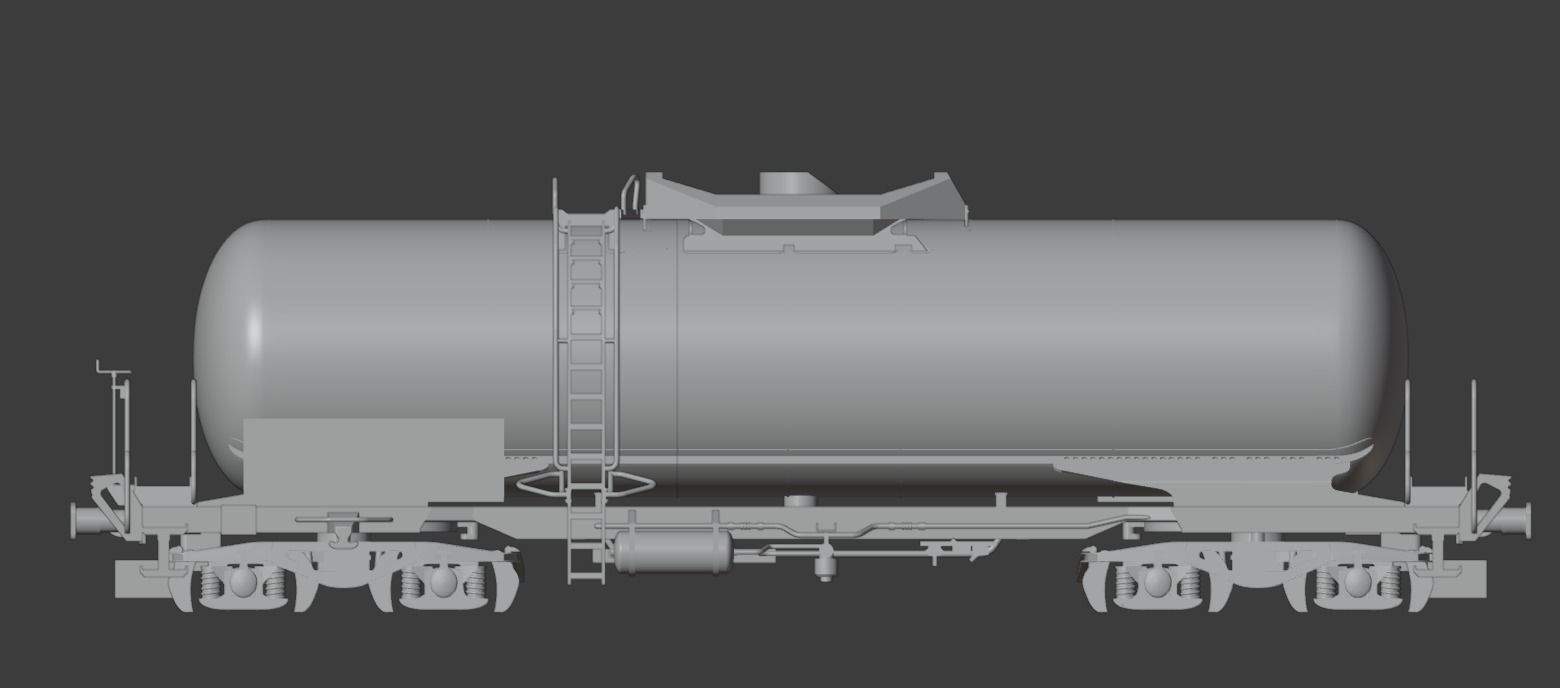 H0 1-87 scale Zagns 54 tank car 3D print model_1