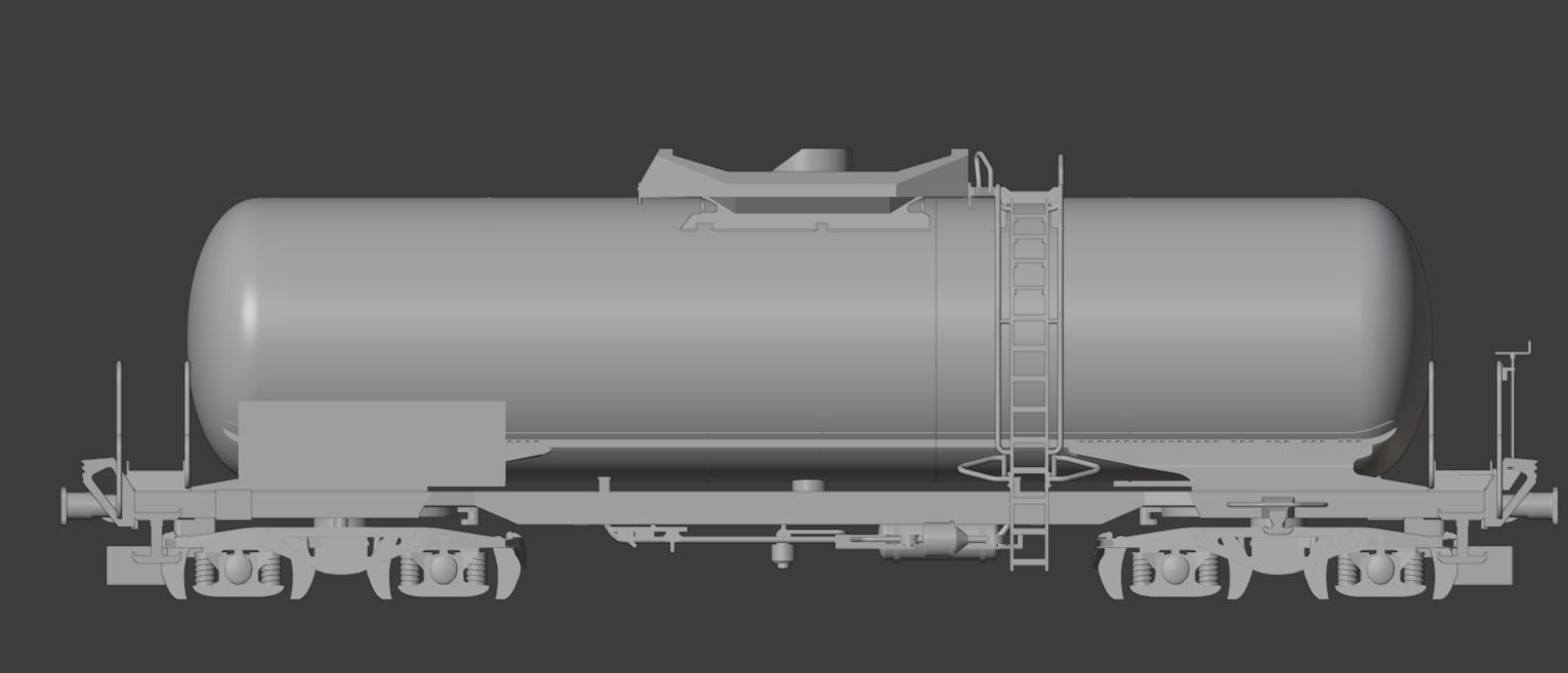 H0 1-87 scale Zagns 54 tank car 3D print model_2